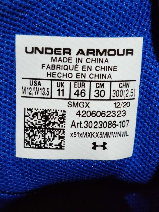 Under Armour Embiid 1, basketi, mărimea 46, interior 30 cm