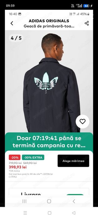 Geaca Adidas mărimea S