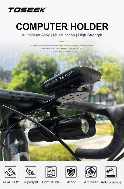 Suport aluminiu ghidon aero bicicleta cursiera Garmim Giant Bryton Gps