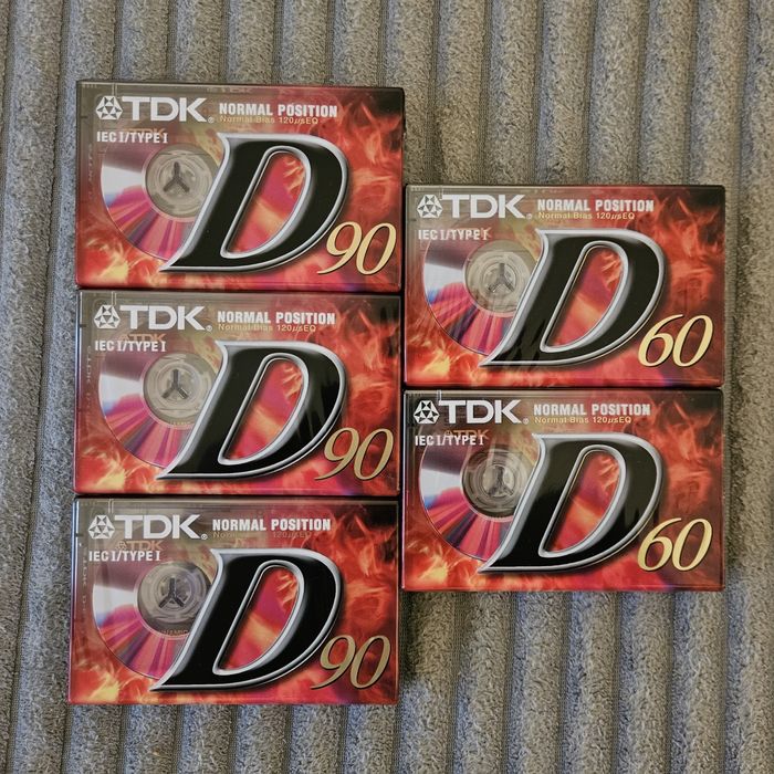 5 Casete Audio TDK D60 D90