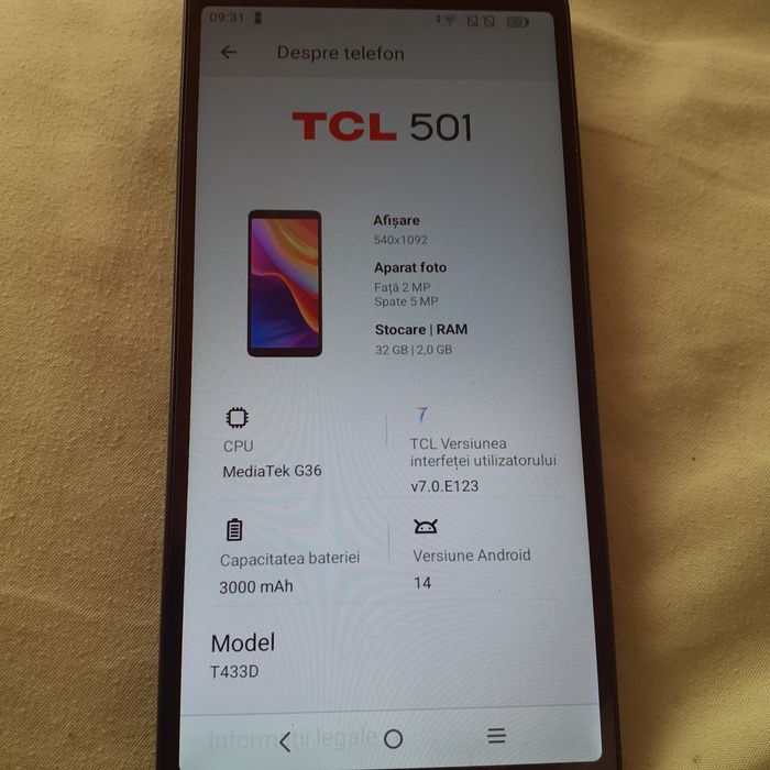 Vând telefon tcl