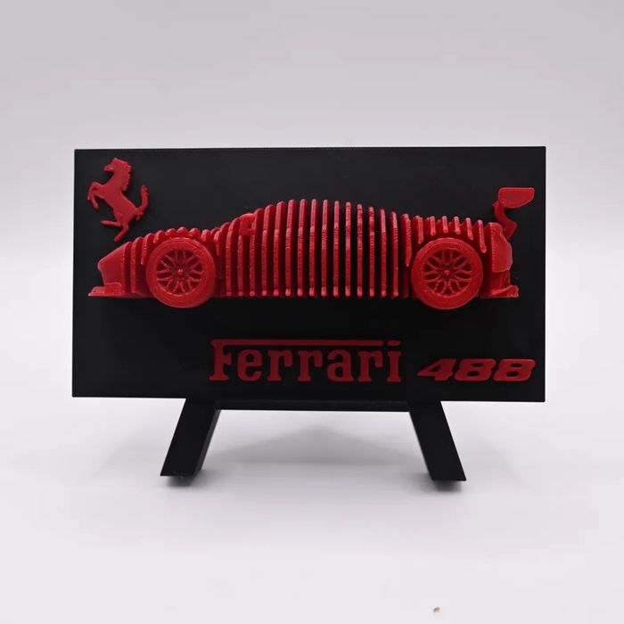 Скулптура на ferrari 488 изработена на 3д принтер
