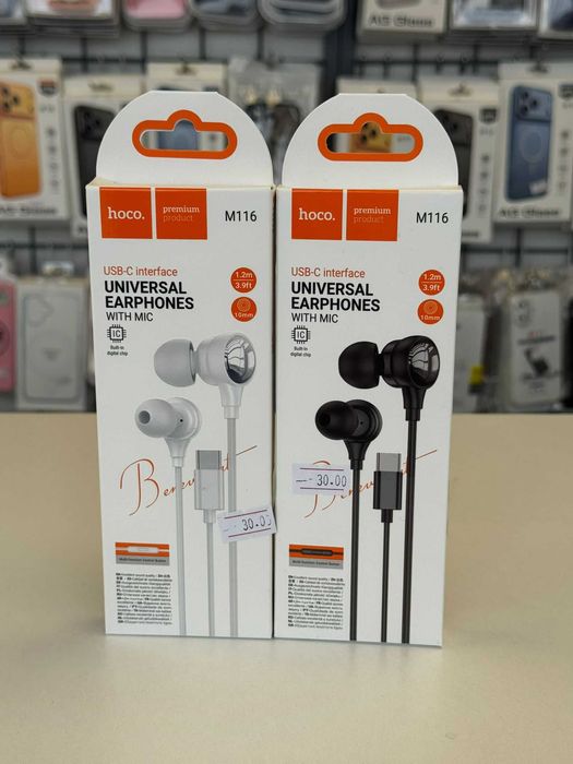 Casti cu firUSB C cu dop ,compatibilitate Android si iPhone 15/16/17