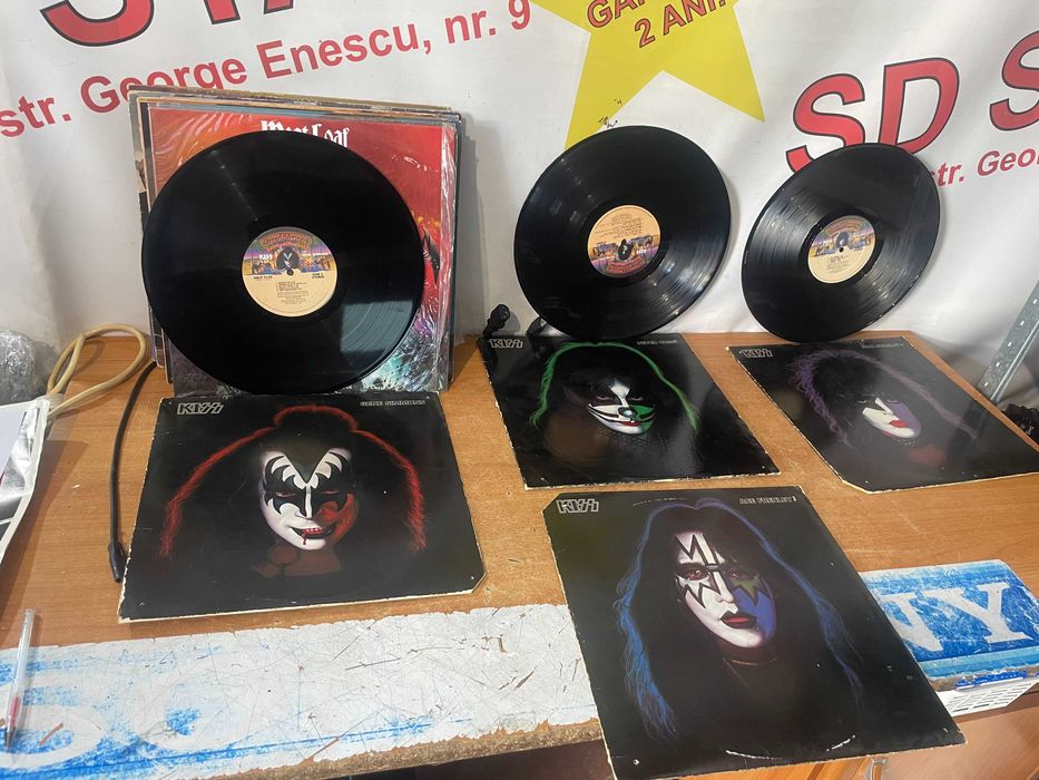 Set Complet 4 Viniluri KISS – Albumele Solo (1978) Ediții Originale SUA
