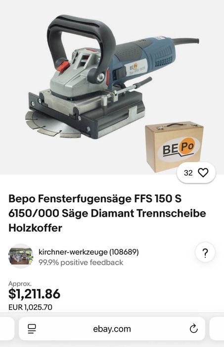 BEpo FFS 150S -Професионална машина за подрязване на рамки на прозорци