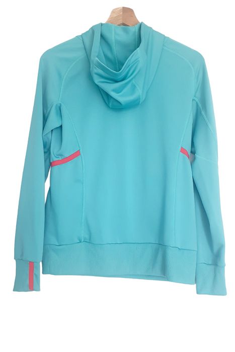 Hanorac sport S ODLO femei, turcuaz, maneca lunga