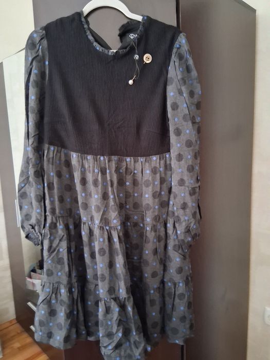 Нова рокля LUCY сиво, черно