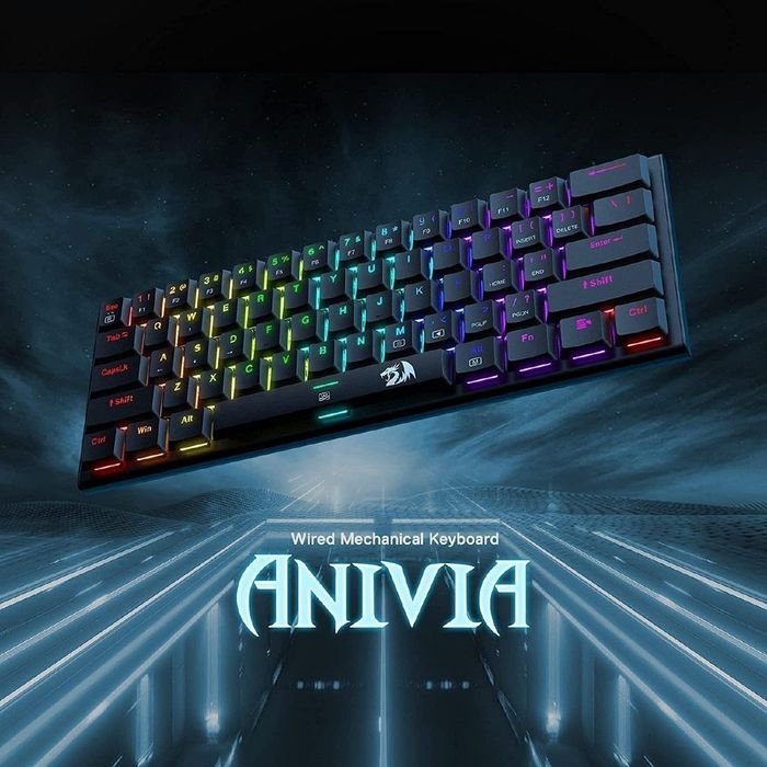 Redragon ANIVIA RGB Механическая Клавиатура 60% свитчи Red
