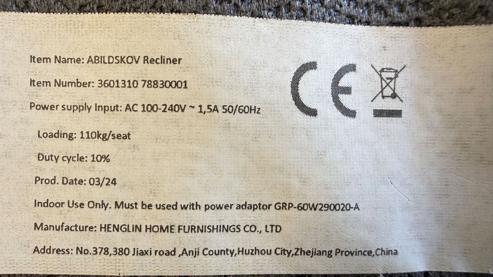 Fotoliu recliner electric