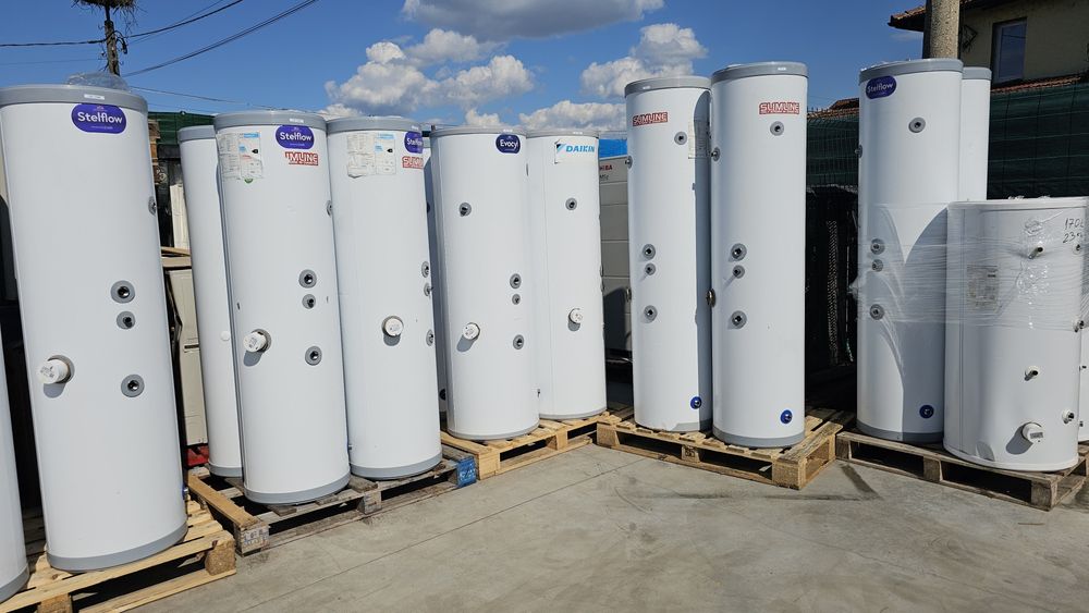 бойлер от 180л до 300л с голяма  серпентина за термопомпа до 30kw