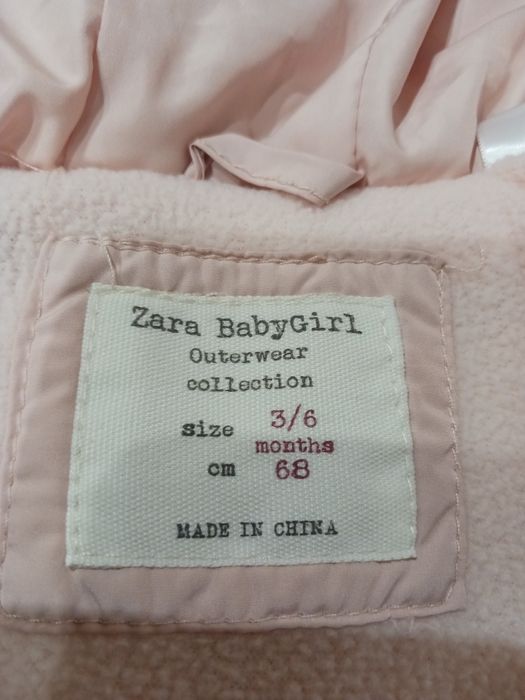 Яке  на Zara за момиче 68см -3/6 месеца