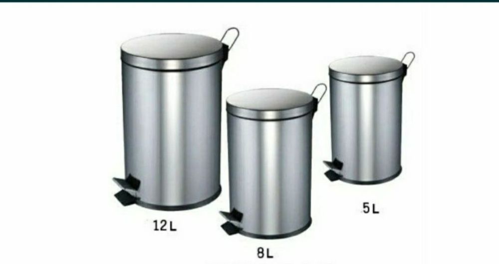 Урна для мусора с педалью мусор бак челак контейнер корзинка метал