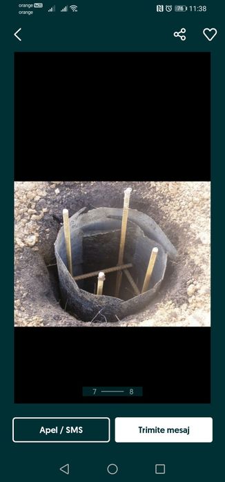 Executam foraje puțuri apa piloni denisipări adanciri absorbante curăț