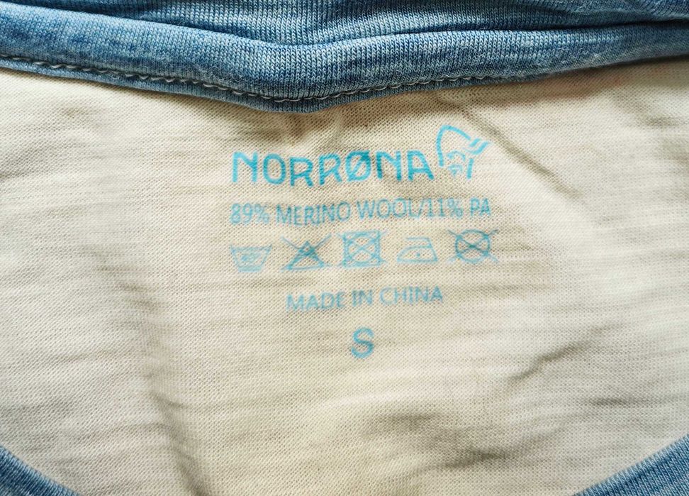 NORRONA 89% Мериносова вълна дамска термо блуза размер S
