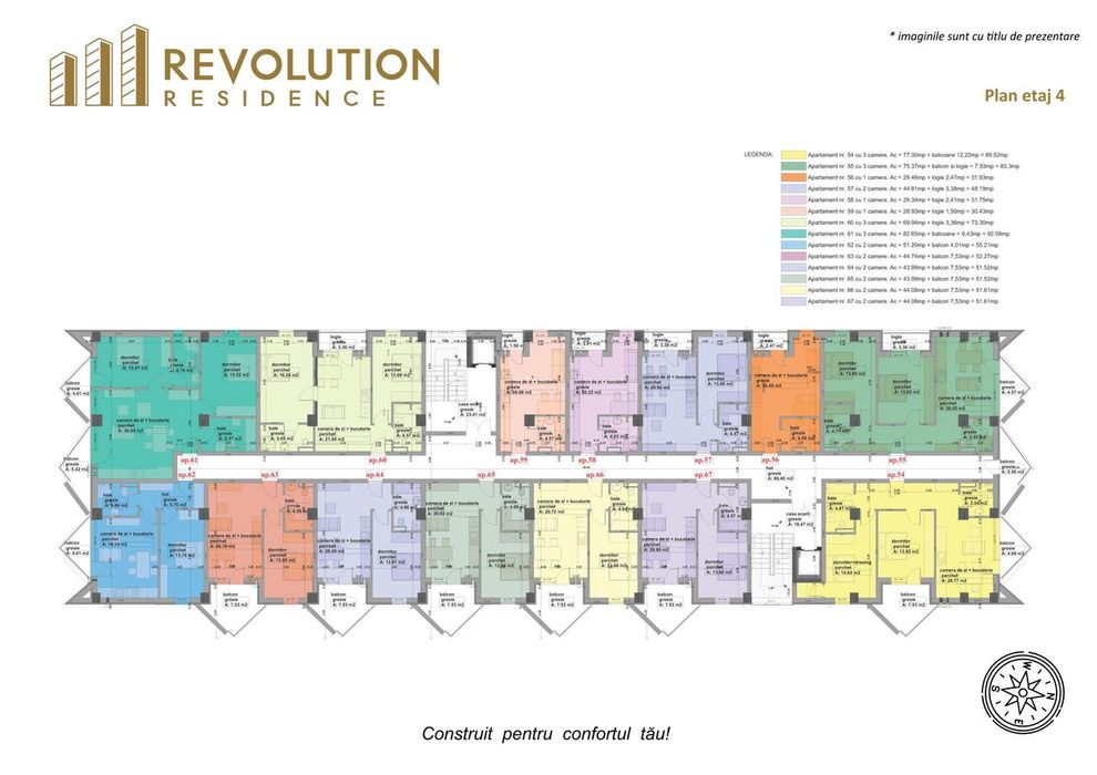 COMISION 0% -Apartamente 3 camere finisate - str.Vasile Alecsandri 72B