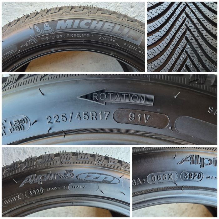 O bucată 225/45 R17 M+S iarnă - una Michelin Dunlop
