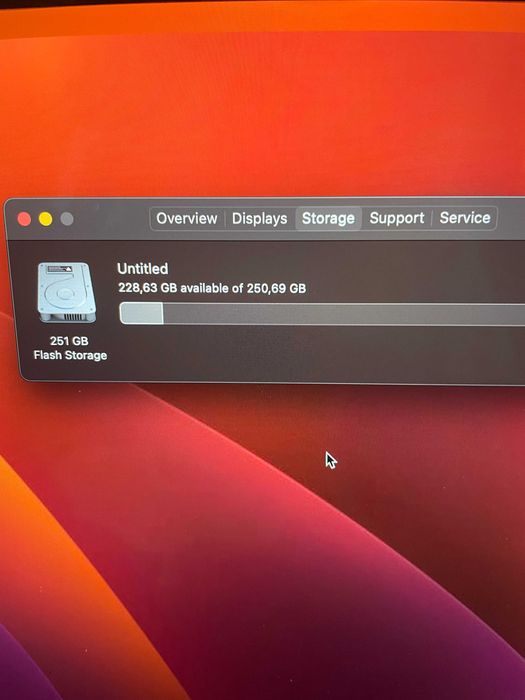 13" MacBook Pro A1706 Touch(Mid-2016)-8GB/256GB