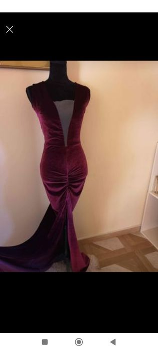 Rochie lunga de catifea