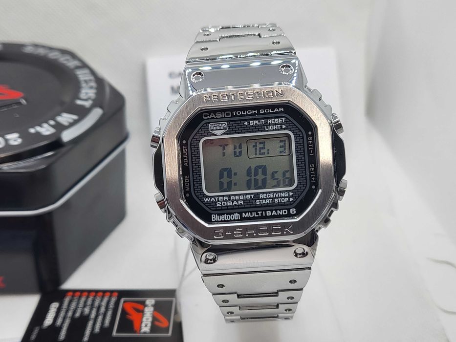 Ceas barbati Casio g shock gmw b5000d Silver clear Nou,Garantie