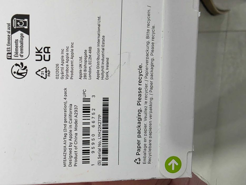 Pachet 4 AirTag Apple 2nd generation