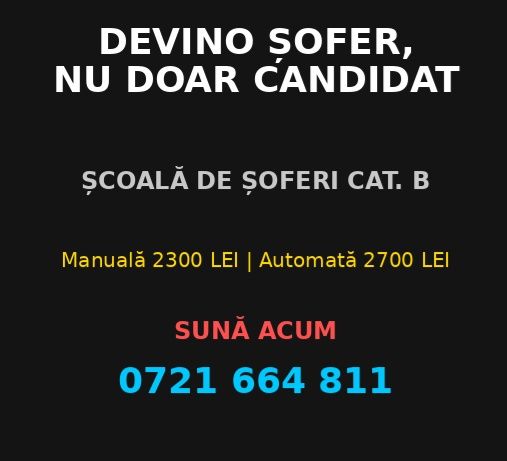 Instructor auto devino sofer nu doar candidat