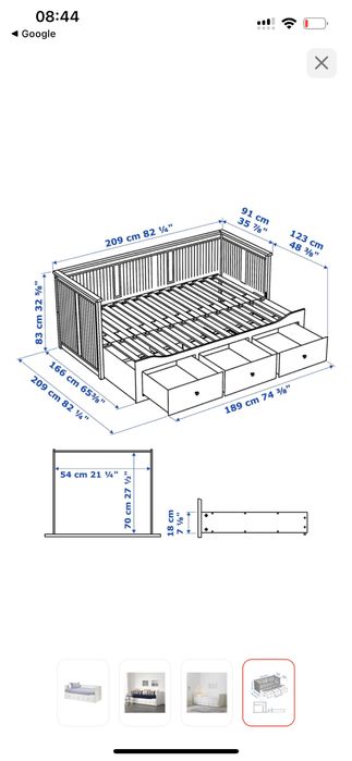 Кровать ikea 200/160 кушетка хемнес