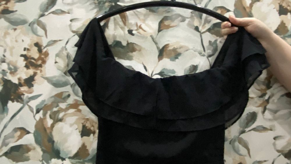 Платье черное шифоновое