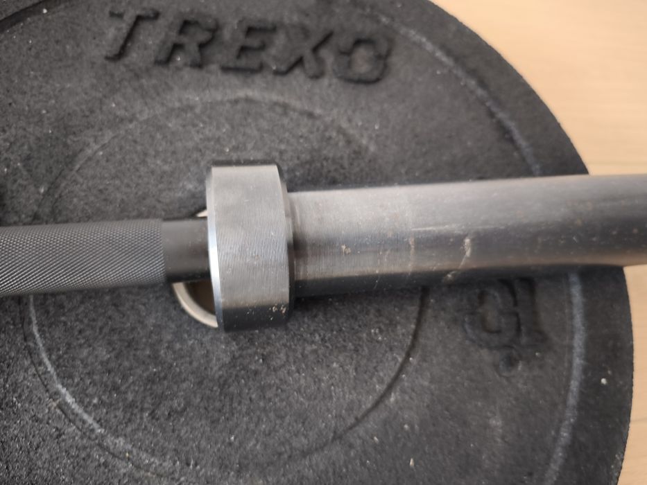 Bara Olimpica 50/51 mm 220 cm Negru Auriu Sarcina Max 680kg Heavy Duty Weightlifting Powerlifting Bodybuilding CrossFit