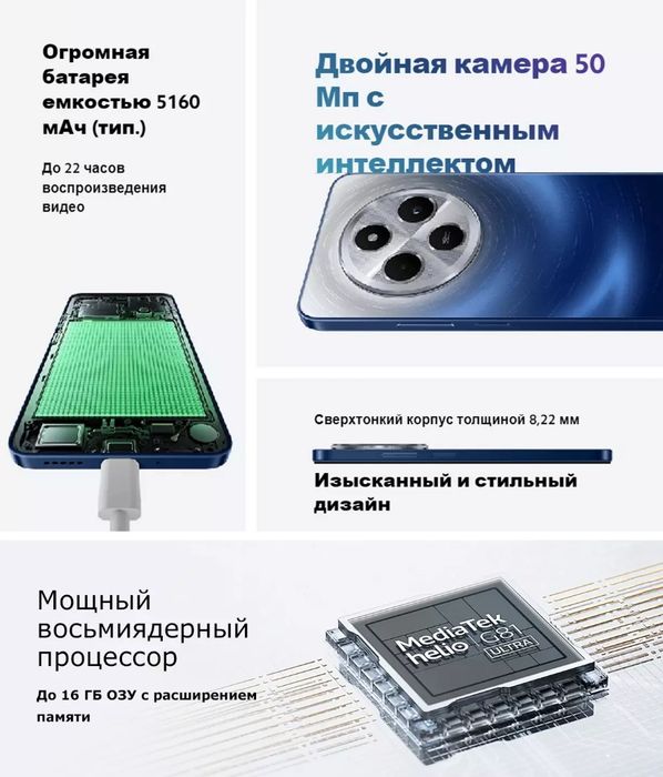 Новый Redmi 14C 8/128/NFC
