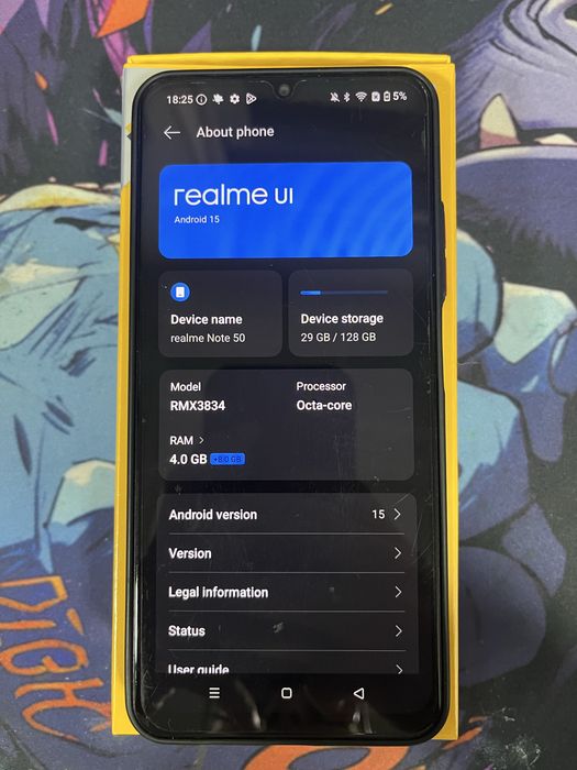 Телефон Realme Note 50 (128GB / 12GB RAM) Sky Blue, Dual SIM