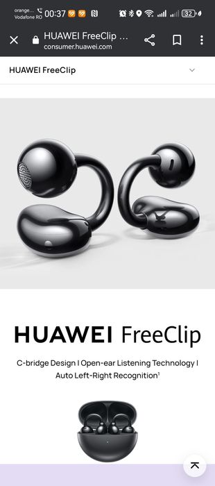 Căști Huawei FreeClip Sigilate