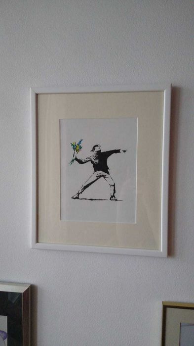 Tabloul pictat manual acrilic "The Grace of the Tropical Sunset38x45cm