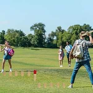 Шведски шах Kubb Game Викингски шах Игрателна дървена куб игра