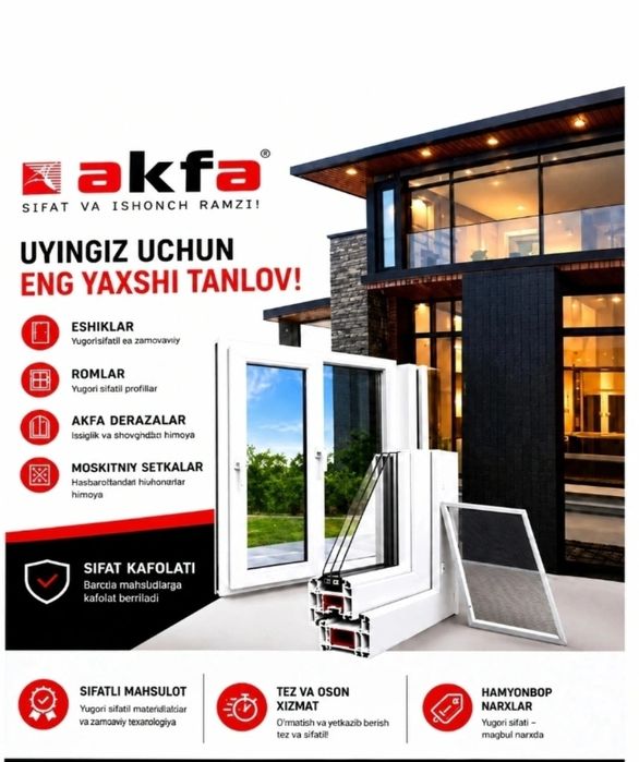 Akfa eshik deraza va maskitniy setka