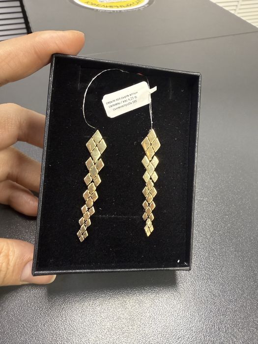 Золотые Серьги  висюлка