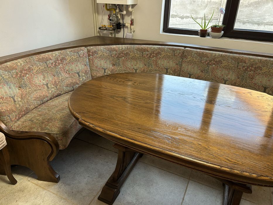 Vand masa cu coltar lemn masiv