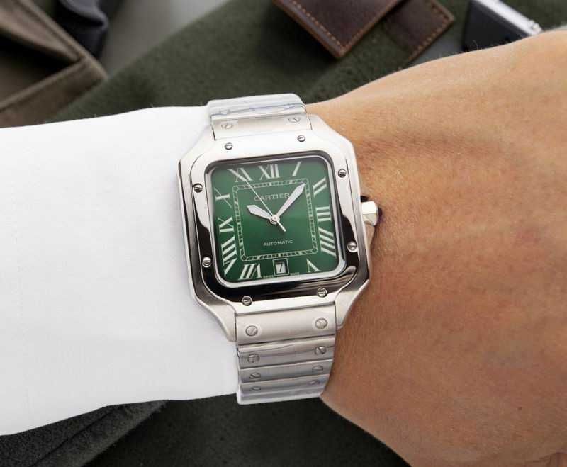 Мъжки Cartier Santos de Cartier Green с автоматичен механизъм