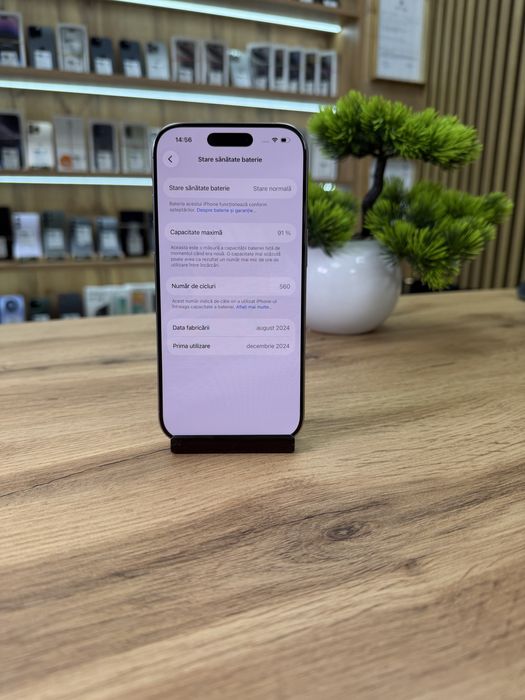 ‼️iPhone 16 Pro 128Gb Natural - Sanatate bat.91% - Garantie 12 luni
