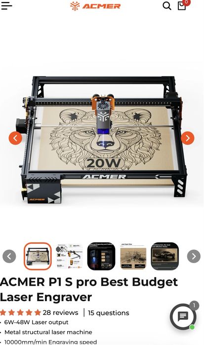 ACMER P1 S pro Best Budget Laser Engraver лазер