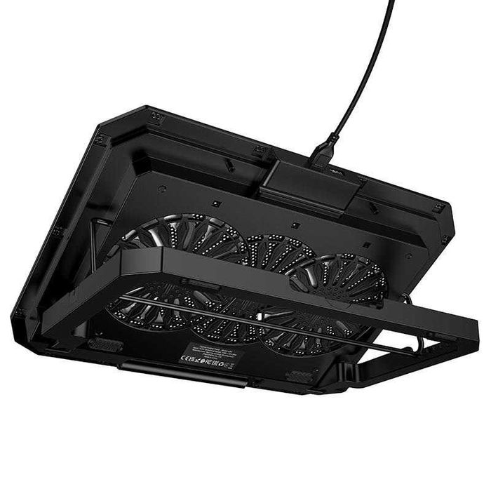 Cooler Stand Laptop HOCO GA4 Jade, Silențios, 2 Ventilatoare, 12–17"