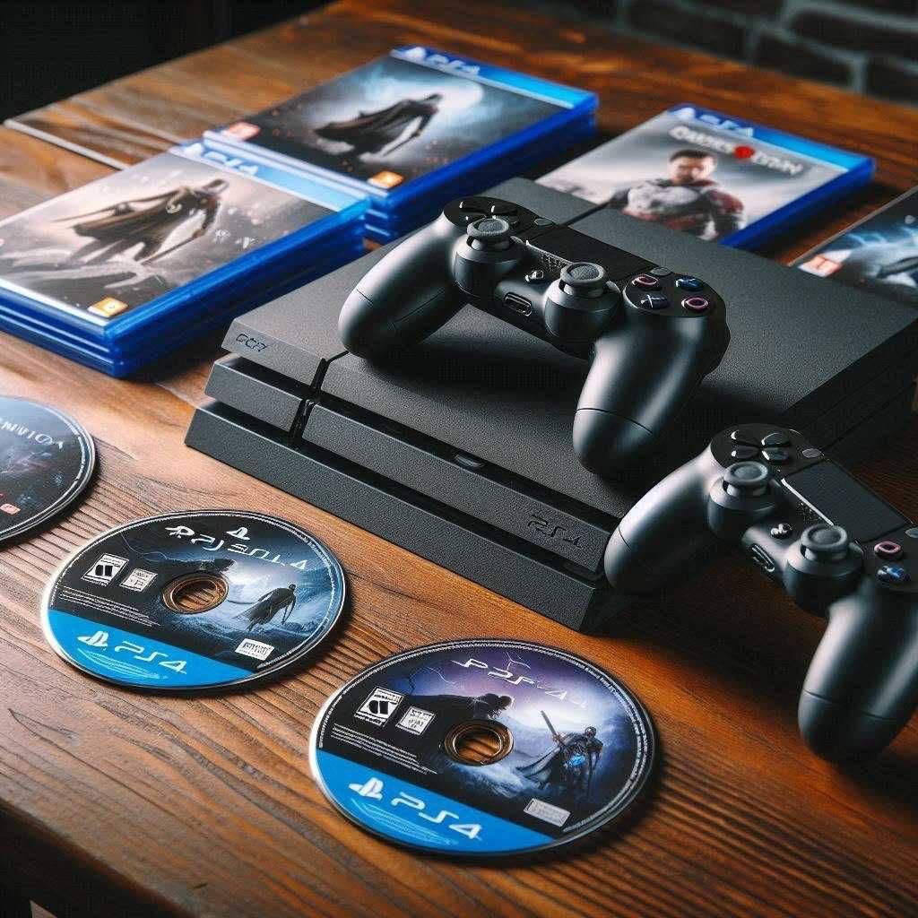 Продается PlayStation 4 с топовыми играми + 2 джойстика пс4/ps4: 120 000  тг. - Приставки Атырау на Olx