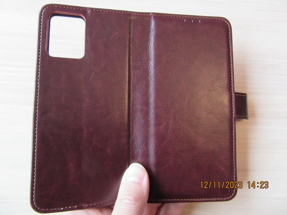 Motorola Moto G85 G35 G54 G34 / Кожен калъф тип тефтер