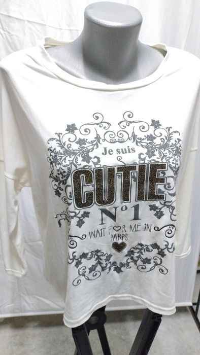 Дамска туника THS Cutie, S/M, Бяла, Цветя