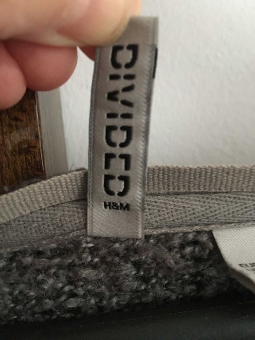 Дамско манто,марка H&M, букле, сив меланж, спортно-елегантно, размер L