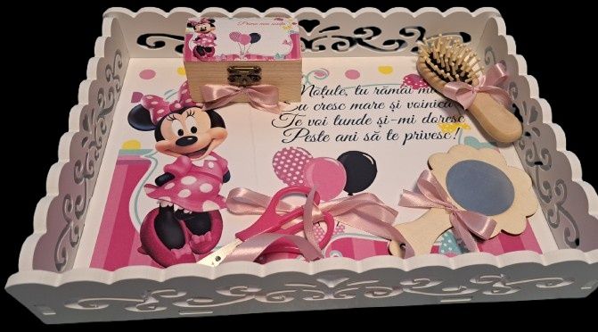 Tavita de mot sau turta, pentru băiat sau fata, set de 5 piese