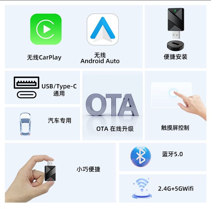 CarPlay / Android Auto беспроводной модуль