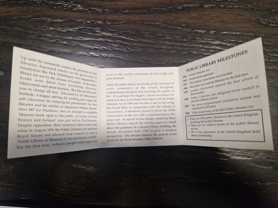 Сребърна  монета 50 пенса 2000г