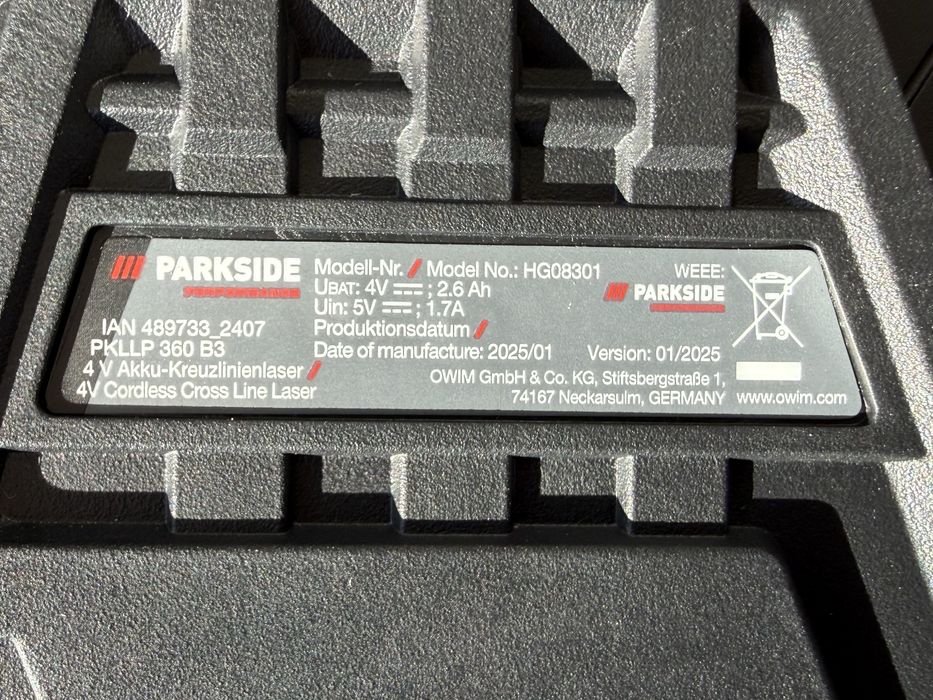 Лазерен нивелир parkside performance 360