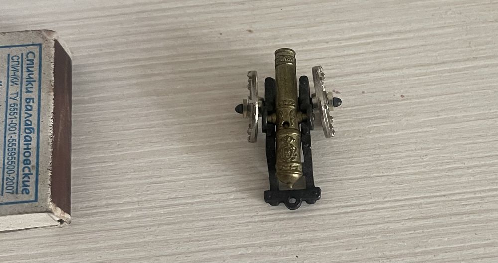 Мини статуэтка пушка металл-пластик, 40 мм