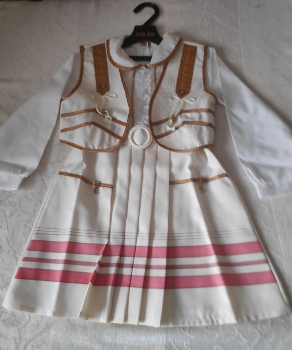 Комплект детска рокля с елек